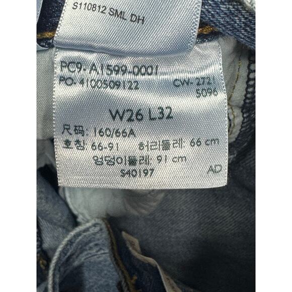 Levi's Women's High Loose Flare Leg Blue Denim Jeans -Size 26x32 (26x31.5) - Picture 6 of 6